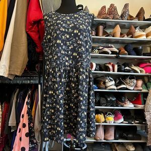 Kristin Miles Owl Print Fit & Flare Plus Size Dress